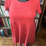 LuLaRoe  heathered red loungewear high low swing XXS dress Photo 0