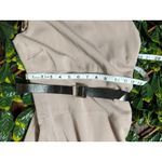 DOLCE AND GABBANA Beige Minimalist Belted Midi Dress Fits like Size 2 Tan Photo 3