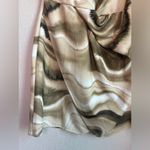 ASOS NWT Beige Blurred Marble Stripe Off One Shoulder Structured Mini Dress 14 Photo 3