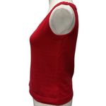 Liz Claiborne Liz Claiborne Lizsport Pettite Sleeveless Sweater Top Size SP Red Cozy Knit Photo 3