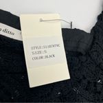 idem Ditto Vicki Idem‎ Ditto Black Crochet Long Sleeve Crop Top Womens Bohemian Small NEW Photo 2