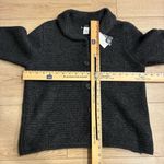 J.Crew NWT  Women’s Charcoal Gray Short Sleeve Metallic Alpaca Cardigan Size L Photo 3