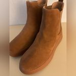 FitFlop women chestnut brown suede platform Chelsea boots size. 9.5 Photo 1
