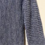 Tahari Long Sleeve Open Cardigan Marled Blue White Ribbed Knit M Photo 6