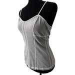 Armani Exchange  Vintage 90s Structured Corset Style Sleeveless Blouse Grey XL Photo 3