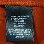 Lafayette 148 New York Bev Fit & Flare Cap‎ Sleeve Dress Pumpkin Orange Size 2 Photo 3