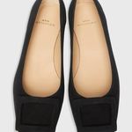 Ann Mashburn NWT  Closed Toe Suede Buckle Flat Shoe Black Size 39.5 EU / 9.5 US Photo 0