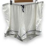 J.Crew White & Navy Blue Pajama Pull-On Shorts Sz 3X Photo 0