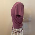 Garage Cropped Short Sleeve Top with String Wrapped Waist Trim Photo 3