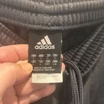 Adidas  Gray Athletic‎ Pants With Purple Three Stripes & Pockets Women’s Large Photo 5