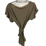 Free People Womens Romper Sm Moss Green Linen Blend Ballerina Tie Waist Beachy Photo 10