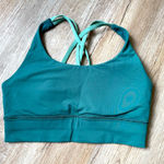 Lululemon  Sports Bra Workout Running Bra Racer Back Teal Blue Size 6 8 Photo 0