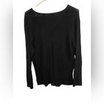Apostrophe ‎ Womens Black V Neck Sweater with Tie Size Large 14/16 Pullover Knit Photo 1