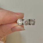 18KGE Three Stone Gold Engagement Ring “Autumn” Elegant Classic Neutral Feminine Jewelry Photo 10