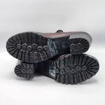 Forever 21 Brown Burgundy Lace Zip Up Ankle Boots Chunky Heeled Size 9 Photo 2