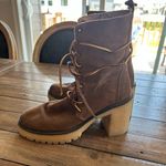 Free People  Dylan Lace Up Brown Boots 8.5 Photo 11