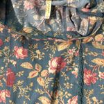 Free People  Floral Pencil‎ Skirt w Lace Trim Photo 5