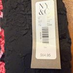 New York & Co Eva Mendes Rose Embossed Plus Skirt Lined Embroidered Size 18 Black Photo 4