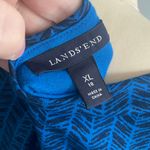 Lands' End Women's Blue Geometric Pattern Fit & Flare Dress Size XL (18) Photo 5