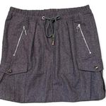 Brunello Cucinelli  Wool Mini Skirt size 6 Gray Drawstring waist Dark Academia Photo 0