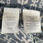 Evan Picone  navy and white chain link print faux wrap ruched dress size 16 Photo 5