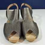Dansko  Teagan Metallic Gunmetal Leather Heeled Sandals Size 41 or 10.5-11 Photo 4
