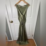Reformation  Casette Silk Dress in Artichoke 10 Photo 5