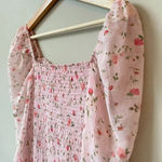 Princess Polly  Women's US 4 Wild Flowers Balloon Sleeves Shirred Mini Dress Pink Photo 14