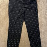 Old Navy  Pants Womens 14 Pixie Mid Rise Black Polka Dot Ankle Casual Career Photo 0