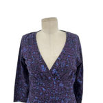 Patagonia Margot Faux Wrap Dress Purple Floral Paisley Size Medium Photo 3