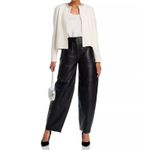 AQUA ‎ Ivory Embellished Collar Cropped Jacket - Elegant Evening Coat Photo 3