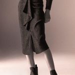 ZARA  Animal Print Black and Green Midi Skirt, Color Black/ Green, Size S, NWT Photo 3