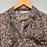 Everlane The Linen Workwear Shirt Midnight Floral XS Photo 3