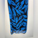 Lane Bryant  Strapless Maxi Dress Leaf Print Blue Feminine Party Vacay Chic 14/16 Photo 3