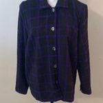 cj banks C.J. Banks Blazer Size X Shimmering Black Checkered with Purple Stripes Photo 0