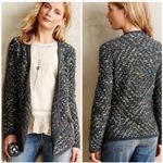 Anthropologie Moth Small Keavy Jaquard Sweater Textured Blue & Green Cardigan Photo 1