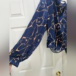 ASTR  The Label Women's Veronica Cutout Cowl Neck Long Sleeve Satin Blouse Top L Photo 8