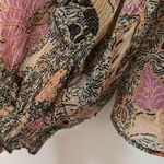 Ulla Johnson NEWUlla Johnson Lara Blouse Silk Ruffle Floral Birds of Paradise Ivory Size 8 Photo 7