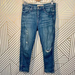 Amo Denim Tomboy Crop Jeans Happy Camper Medium Wash Blue Size 26 Blue Photo 2
