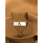 AZ Women’s Tan Cutout Sweater Long Sleeve Ribbed Knit Viscose Blend Small Preppy Size M Photo 5