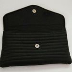 Womens Moto Biker Black Envelope Quilted Handbag Clutch Photo 1