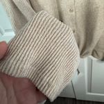 Absolutely Famous  beige button up knot cross back sweater size 3XL Photo 3
