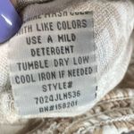 Cali 1850 Linen Beach Pants Womens M Tan White Leaf Smocked Pull On Coconut Girl Photo 14