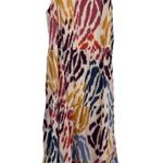 Tahari Tiered Maxi Dress Womens Large Multicolor Abstract Print Lined Cotton Photo 0