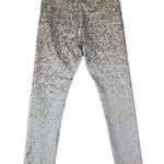 Zyia  Active women's size 6 / 8 Stay Gold light n tight white splatter Lulu gym Photo 2