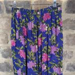 No Brand Floral Maxi Skirt Faux Wrap Blue Purple Lightweight Bright Colorful Photo 5