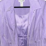 🎄Vintage Lady Dorby Lavender Faux Suede Blazer Jacket Purple Size 16W Photo 4