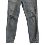 AGOLDE Sophie High Rise Distressed Crop Jeans in Washed Black Grey Size 30 Photo 3