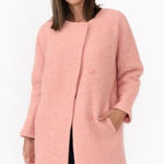 FOIL Senseo One For The Senses Wool Blend Boucle Coat Winter Peach NWT Size 12 Pink Photo 0