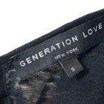 Generation Love Women Black Long Sleeve Top Lace Up Linen Blouse Size Small S Photo 7